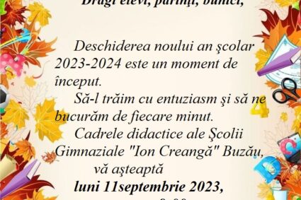 Mesaj deschidere an școlar 2022-2023